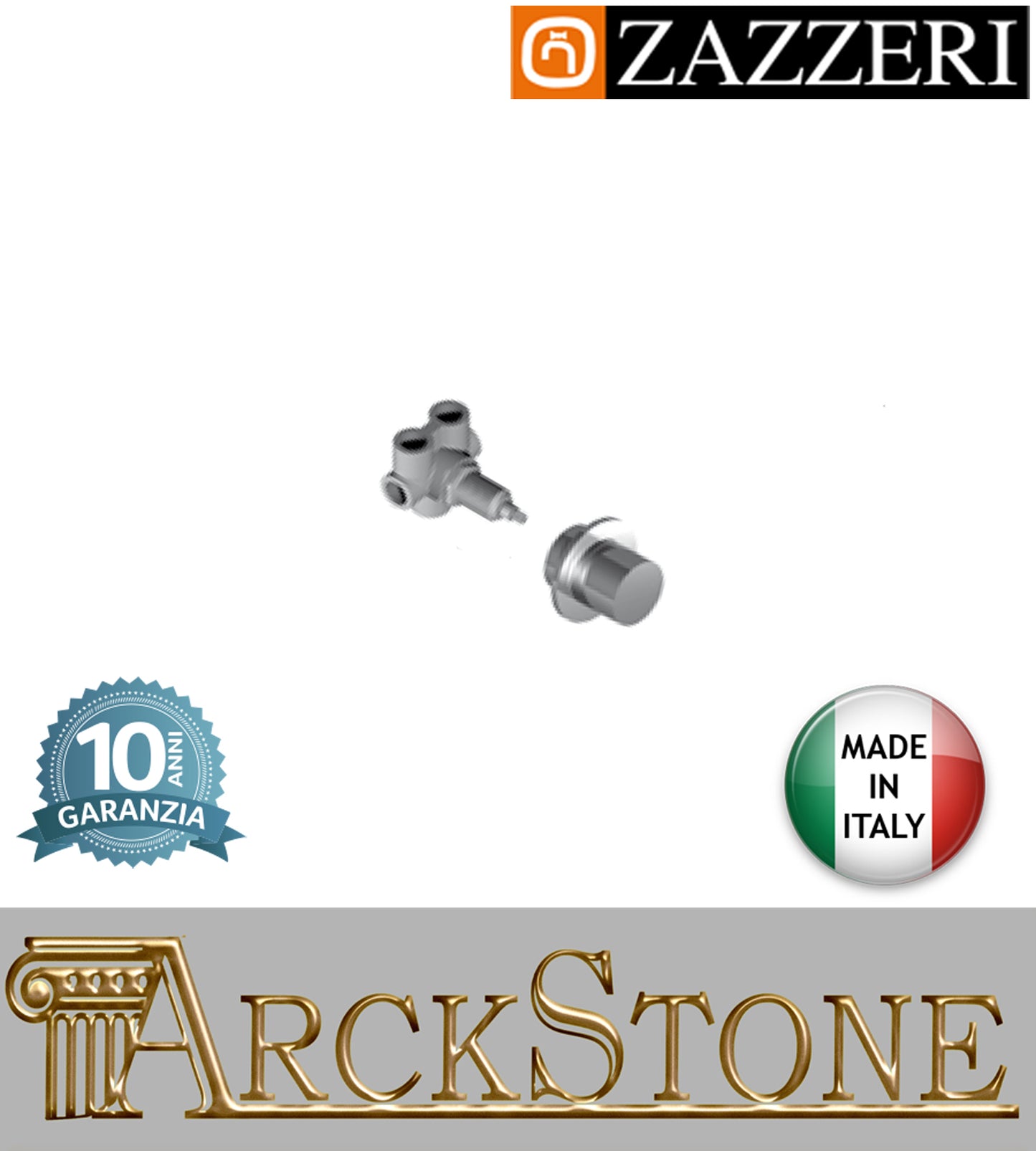 Rubinetto arresto deviatore incasso tre vie marca Zazzeri modello Shower Unix 2900V405AB1+6901Y407AA0 CRCR completo finitura ottone cromato parete rubinetto rubinetteria arredamento cromo arredo bagno muro garanzia 10 anni qualità made in italy