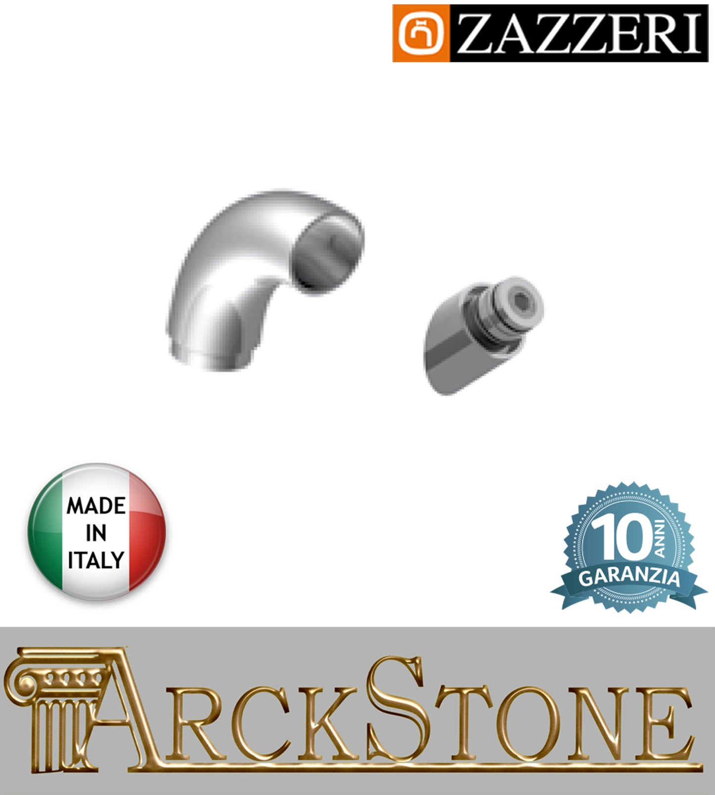 Getto vasca cascata marca Zazzeri modello Shower Unix parete finitura ottone cromata anticalcare 108 mm arredamento bagno cromo incasso garanzia 10 anni azienda certificata qualità made in italy