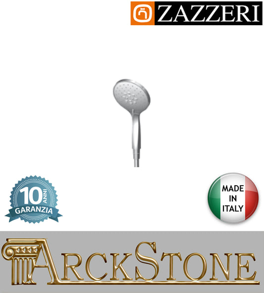 Set doccia doccetta Ø130mm marca Zazzeri modello Qquadro finitura cromata flessibile PVC anticalcare ECO AIR multifunzione cromo rubinetteria rubinetto arredo bagno arredamento garanzia 10 anni qualità made in italy