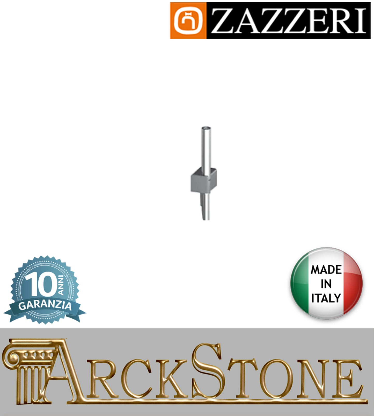 Set doccia doccetta stilo marca Zazzeri modello Qquadro completo presa acqua supporto uscita assiale finitura ottone cromato parete rubinetteria arredamento rubinetteria arredo bagno cromo garanzia 10 anni qualità made in italy