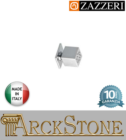 Soffioncino quadrato laterale marca Zazzeri modello Shower Unix parete finitura cromata 45x45 mm rubinetteria orientabile muro casa arredamento bagno cromo incasso garanzia 10 anni azienda certificata qualità made in italy