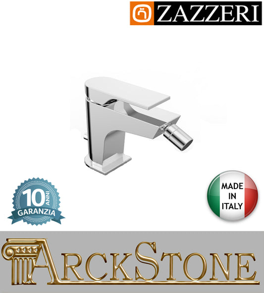 Miscelatore bidet h50 mm marca Zazzeri modello 100 completo finitura ottone cromato areatore appoggio rubinetto rubinetteria arredamento cromo casa acqua home arredo bagno garanzia 10 anni qualità made in italy