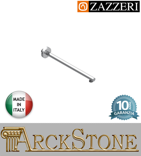 Braccio Doccia Marca Zazzeri Modello Shower Unix parete finitura cromata rubinetteria muro casa arredamento bagno cromo incasso Lunghezza 353,5 mm garanzia 10 anni azienda certificata qualità made in italy
