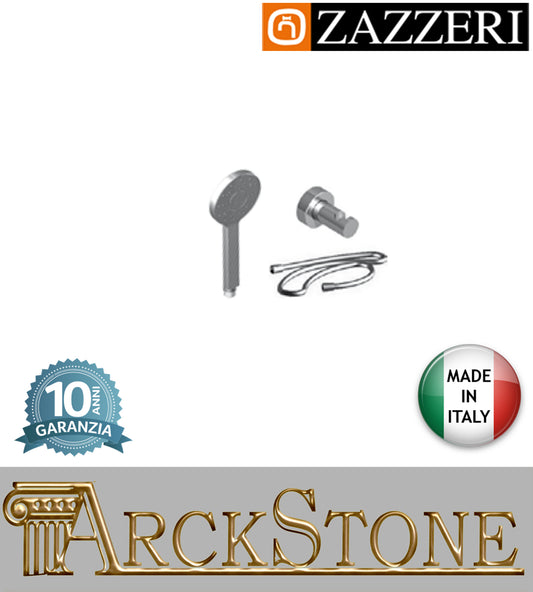 Set doccia marca Zazzeri modello 100 finitura ottone cromato parete doccetta Ø105 mm flessibile rubinetto rubinetteria cromo arredamento arredo bagno azienda certificata muro garanzia 10 anni qualità made in italy 