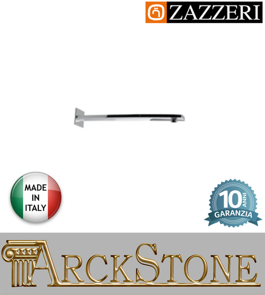 Braccio soffione doccia marca Zazzeri modello Shower Unix Moon 400 mm parete finitura cromata rubinetteria muro casa arredamento bagno cromo incasso garanzia 10 anni azienda certificata qualità made in italy