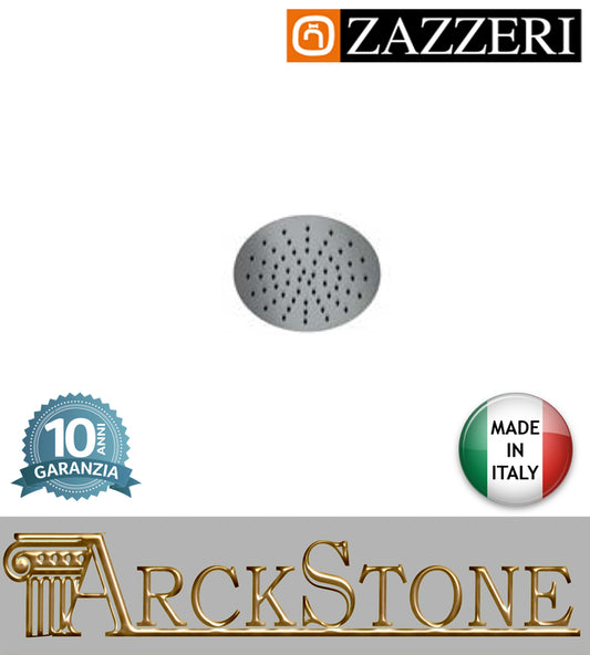 Soffione doccia Ø200mm marca Zazzeri modello TREND X finitura acciaio inox light lucido parete anticalcare muro arredo bagno soffitto casa acqua home autorizzato fontana azienda certificata garanzia 10 anni qualità made in ita