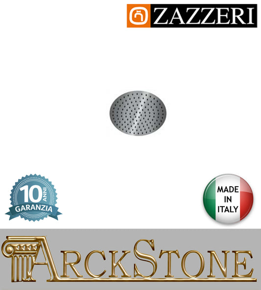Soffione doccia Ø250mm marca Zazzeri modello TREND X finitura acciaio inox light lucido parete anticalcare muro arredo bagno soffitto casa acqua home autorizzato fontana azienda certificata garanzia 10 anni qualità made in ita