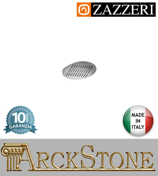 Soffione doccia Ø200mm marca Zazzeri modello Da-Da 7 Mono finitura acciaio inox cromato parete anticalcare muro arredo bagno soffitto casa home acqua autorizzato fontana azienda certificata garanzia 10 anni qualità made in ital