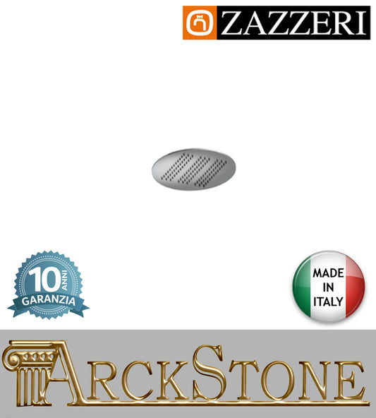 Soffione doccia Ø250mm marca Zazzeri modello TREND X finitura acciaio inox lucido parete anticalcare muro arredo bagno soffitto casa home acqua home autorizzato fontana azienda certificata garanzia 10 anni qualità made in ita