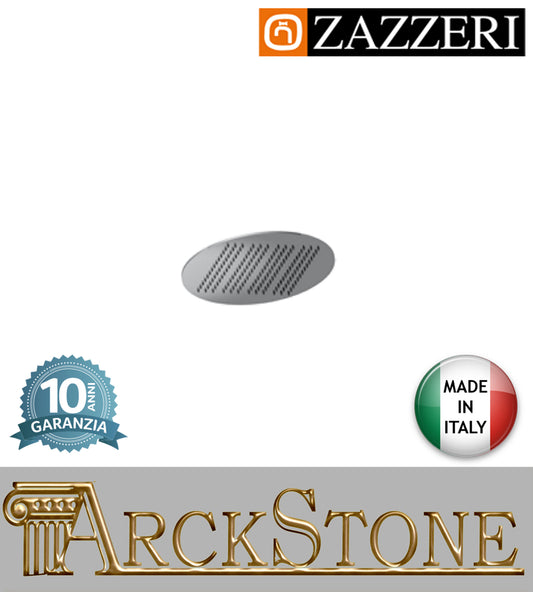 Soffione doccia Ø300mm marca Zazzeri modello Da-Da 7 Mono finitura acciaio inox cromato parete anticalcare muro arredo bagno soffitto casa home acqua autorizzato fontana azienda certificata garanzia 10 anni qualità made in ital