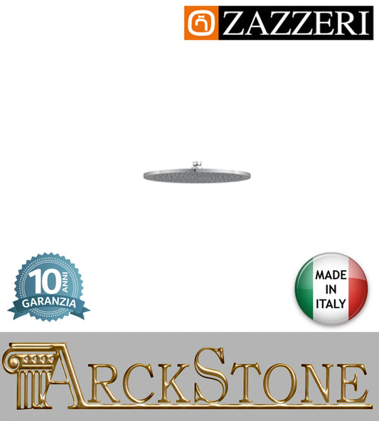Soffione doccia Ø315 mm marca Zazzeri modello Da-Da 7 Mono finitura acciaio inox cromato parete ispezionabile muro arredo bagno soffitto casa acqua autorizzato fontana azienda certificata garanzia 10 anni qualità made in italy