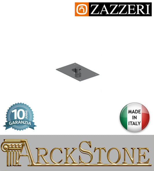 Piastra di fissaggio marca Zazzeri modello 100 braccio doccia soffitto parete finitura cromata muro arredo bagno casa home autorizzato accessori azienda certificata garanzia 10 anni qualità made in italy 