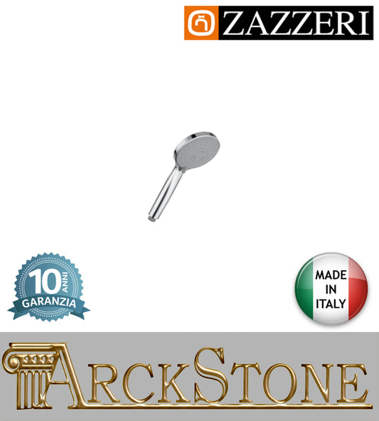 Doccetta Ø115mm marca Zazzeri modello 100 anticalcare finitura ottone cromato multifunzione senza flessibile attacco muro parete arredamento arredo bagno autorizzato azienda certificata garanzia 10 anni qualità made in italy