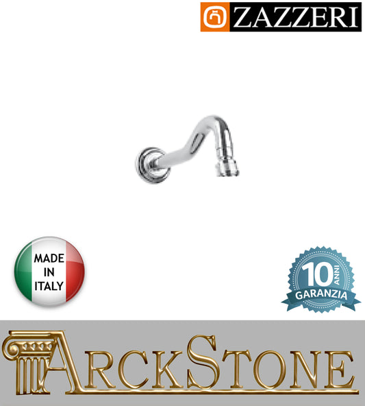 Braccio soffione doccia marca Zazzeri modello Shower Unix 249 mm parete finitura cromata rubinetteria muro casa arredamento bagno cromo incasso garanzia 10 anni azienda certificata qualità made in italy