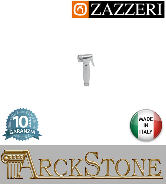 Idroscopino marca Zazzeri modello 100 doccetta pulsante mano finitura ottone cromato senza flessibile attacco muro parete arredamento arredo bagno casa home autorizzato azienda certificata garanzia 10 anni qualità made in italy