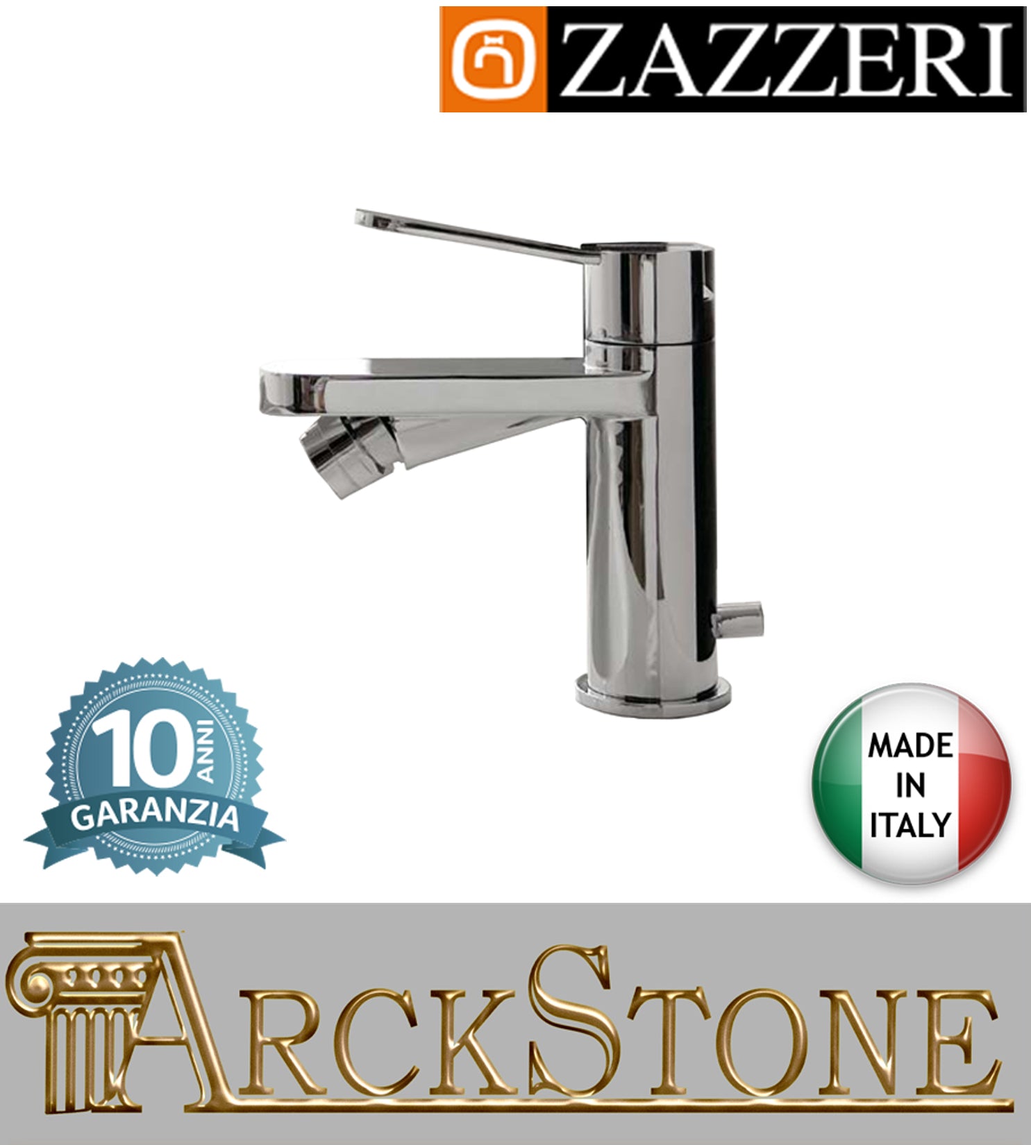 Miscelatore bidet marca Zazzeri modello TREND X finitura ottone cromato piletta scarico automatico appoggio anticalcare arredamento casa arredo bagno acqua autorizzato azienda certificata garanzia 10 anni qualità made in italy