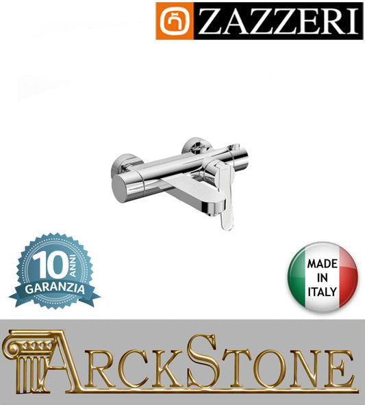 Miscelatore vasca marca Zazzeri modello TREND X esterno parete finitura ottone cromato senza doccetta flessibile anticalcare arredamento casa arredo bagno autorizzato azienda certificata garanzia 10 anni qualità made in italy