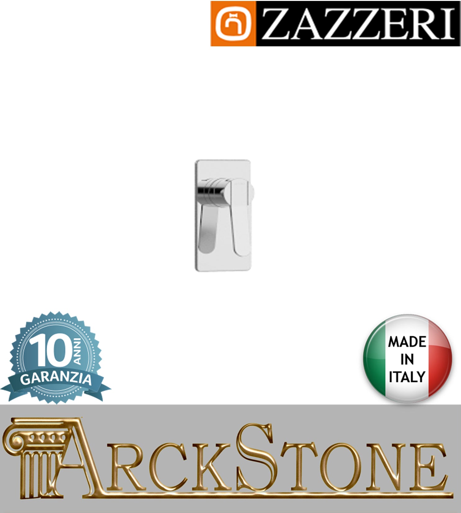 Miscelatore doccia marca Zazzeri modello TREND X incasso finitura ottone cromato parete completo cromo muro arredamento casa home acqua arredo bagno azienda certificata rubinetto garanzia 10 anni qualità made in ita