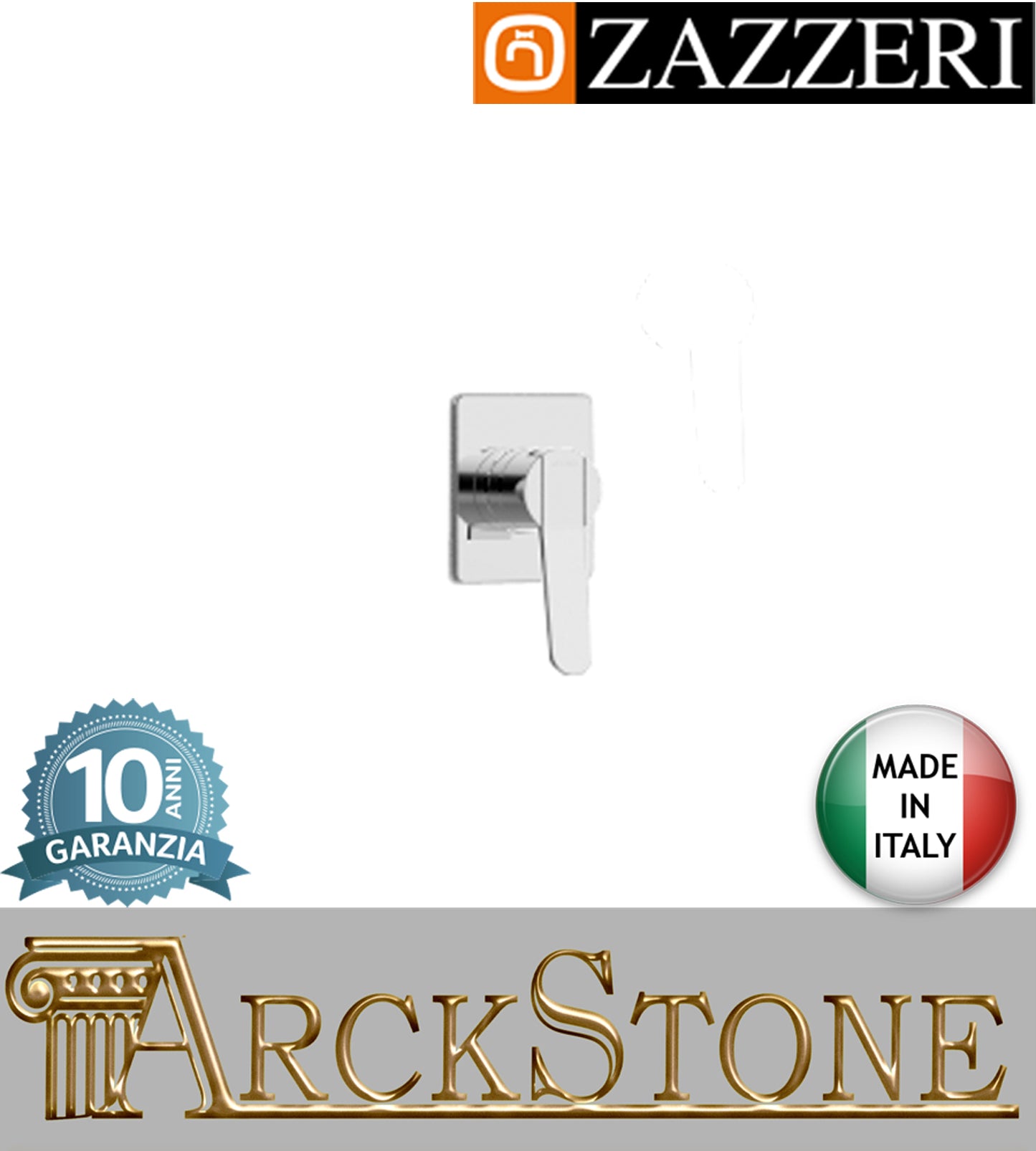 Miscelatore doccia marca Zazzeri modello TREND X incasso finitura ottone cromato parete borchia piccola completo cromo muro arredamento arredo bagno azienda certificata rubinetto garanzia 10 anni qualità made in ita