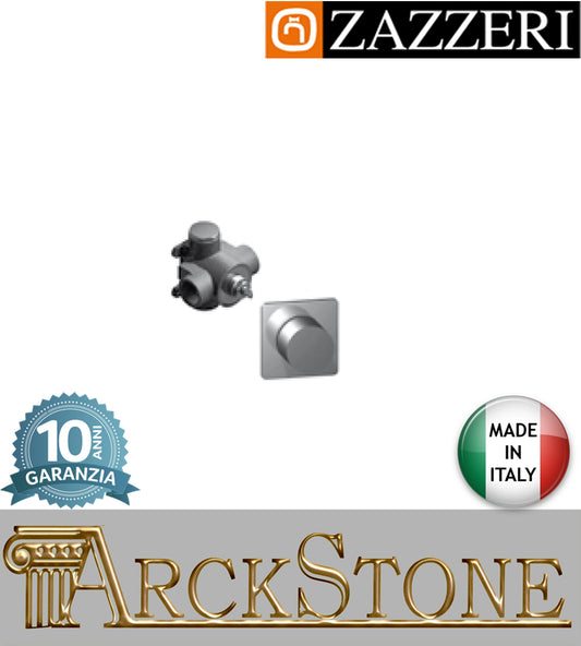 Rubinetto arresto marca Zazzeri modello TREND X finitura ottone cromato incasso completo parete deviatore cromo arredamento arredo bagno muro acqua casa home azienda certificata garanzia 10 anni qualità