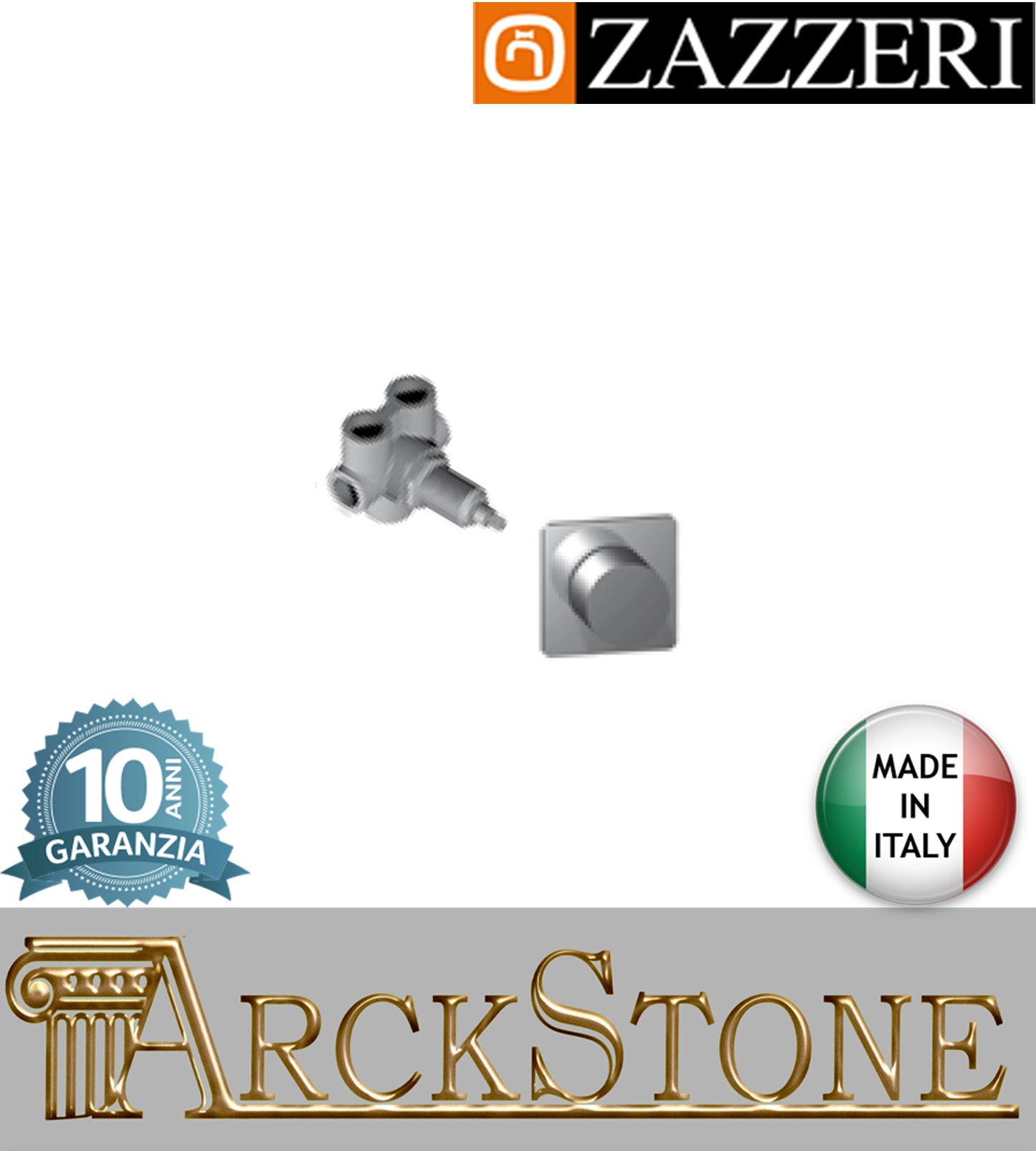 Rubinetto arresto marca Zazzeri modello TREND X 31000413A00CRCR finitura ottone cromato incasso completo parete deviatore cromo arredamento arredo bagno muro acqua casa home azienda certificata garanzia 10 anni qualità