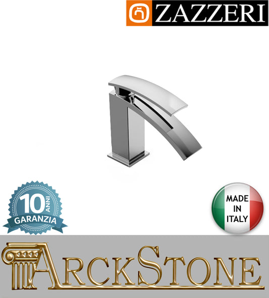 Miscelatore lavabo bidet marca Zazzeri modello Moon Mono finitura ottone cromato appoggio monoforo rubinetto rubinetteria acqua arredamento arredo bagno azienda certificata garanzia 10 anni qualità made in italy