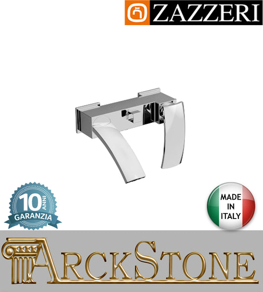 Miscelatore vasca marca Zazzeri modello Moon Mono finitura ottone cromato parete esterno senza doccetta flessibile rubinetteria rubinetto arredamento casa arredo muro bagno garanzia 10 anni qualità made in italy 