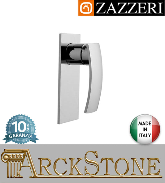 Miscelatore doccia marca Zazzeri modello Moon Mono finitura ottone cromato incasso parete rubinetteria rubinetto arredamento casa home arredo bagno muro autorizzato azienda certificata garanzia 10 anni qualità made in italy
