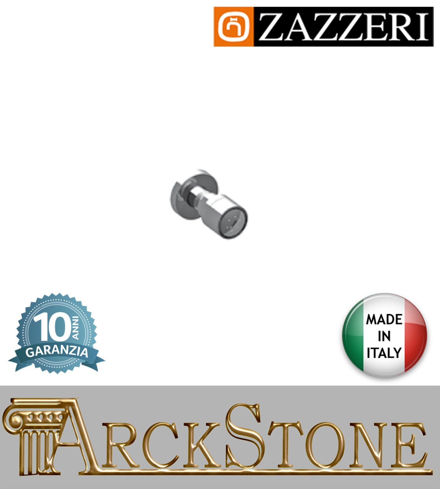 Soffioncino marca Zazzeri modello Moon Mono finitura metallo cromato parete laterale orientabile tondo Diametro Ø 60,5 mm arredamento casa home arredo bagno azienda certificata acqua garanzia 10 anni qualità made in italy