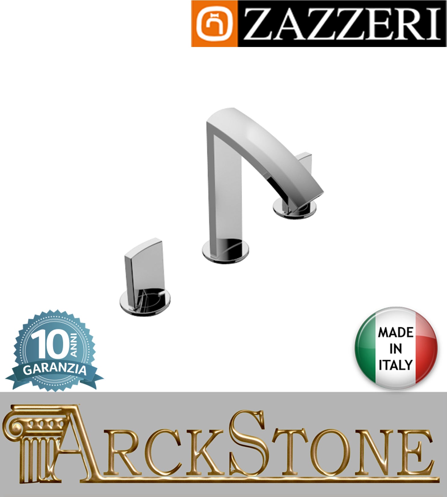 Miscelatore lavabo bidet marca Zazzeri modello Moon finitura ottone cromato appoggio 3 fori batteria vitone ceramico 90° rubinetteria rubinetto fontana arredo bagno arredamento garanzia 10 anni qualità made in italy