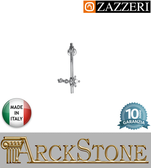 Asta saliscendi doccetta marca Zazzeri modello Shower Unix 5500A419A00 CRCR parete finitura cromata rubinetteria muro casa arredamento bagno cromo incasso garanzia 10 anni azienda certificata qualità made in italy