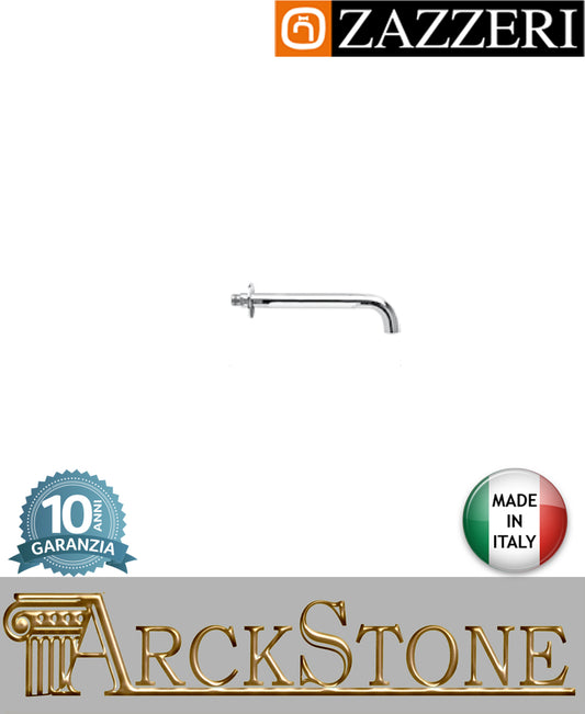 Getto vasca 260 mm marca Zazzeri modello Modo 7 finitura ottone cromato parete muro rubinetteria rubinetto areatore arredamento casa home fontana acqua autorizzato garanzia 10 anni qualità made in italy