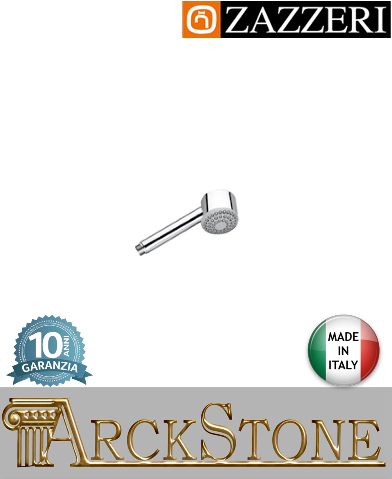 Doccetta marca Zazzeri modello Modo 7 finitura metallo cromato mano anticalcare arredamento casa home acqua arredo bagno parete muro garanzia 10 anni qualità made in italy