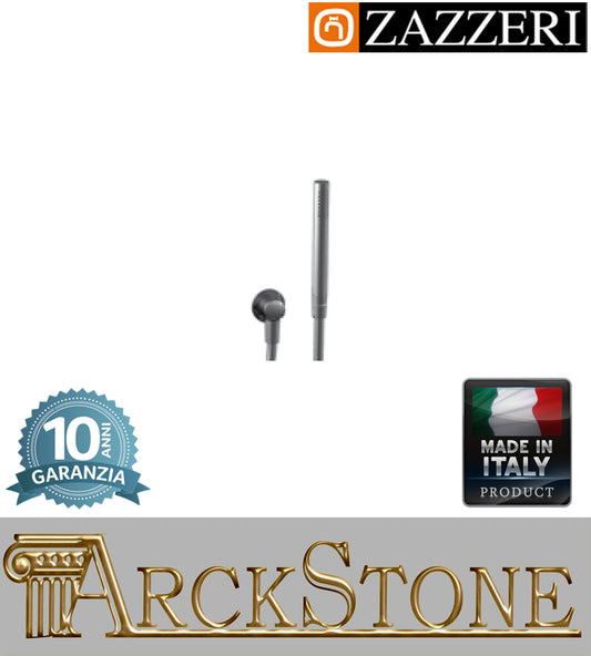 Duplex doccia stilo marca Zazzeri modello Shower Unix completo presa acqua cromata doccetta mano flessibile PVC anticalcare rubinetteria parete casa arredamento bagno cromo garanzia 10 anni azienda made in italy