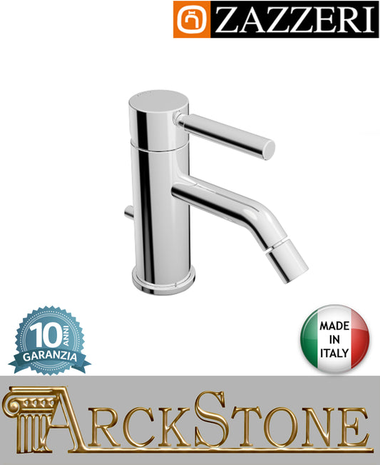 Miscelatore bidet Ø40 mm marca Zazzeri modello Da-Da 7 Mono finitura ottone cromato appoggio monoforo scarico automatico arredamento casa acqua arredo bagno azienda certificata garanzia 10 anni qualità made in italy