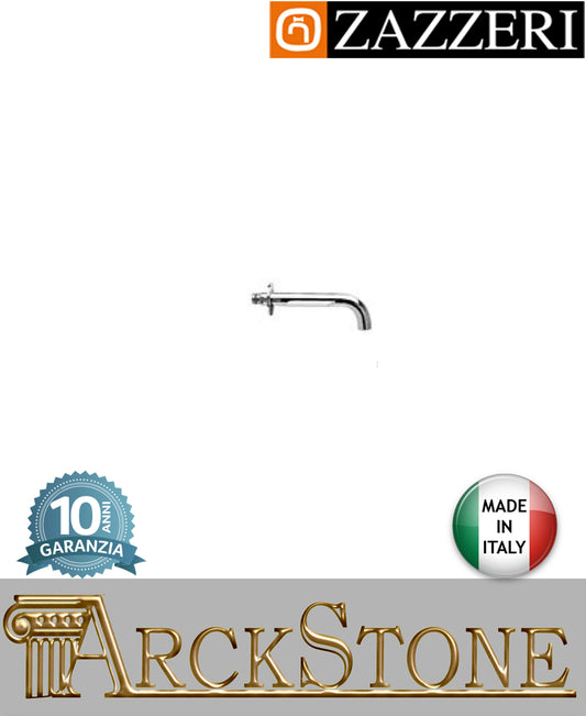 Getto vasca 185 mm marca Zazzeri modello Da-Da 7 Mono finitura ottone cromato parete incasso areatore arredamento casa home arredo bagno acqua fontana azienda certificata garanzia 10 anni qualità made in italy