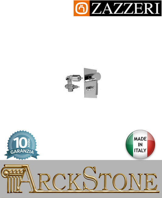 Miscelatore doccia marca Zazzeri modello Da-Da 7 Mono finitura ottone cromato parete incasso deviatore completo arredamento casa home arredo bagno acqua azienda certificata garanzia 10 anni qualità made in italy