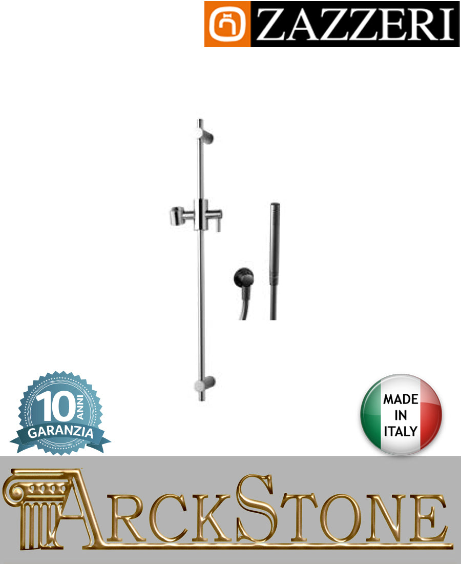Asta saliscendi marca Zazzeri modello Da-Da 7 Mono finitura ottone cromato doccetta stilo anticalcarepresa acqua muro parete arredamento casa arredo bagno azienda certificata garanzia 10 anni qualità made in italy