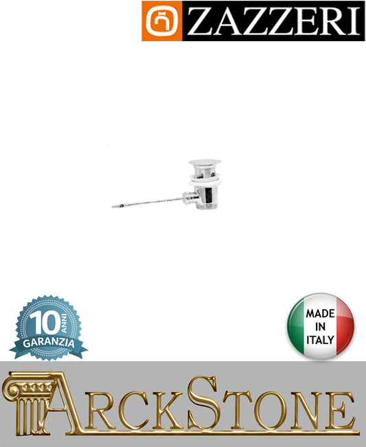 Piletta scarico marca Zazzeri modello Kent 3 finitura cromato automatico G 1" 1/4" arredamento casa home arredo bagno rubinetteria acqua autorizzato azienda certificata garanzia 10 anni qualità made in italy
