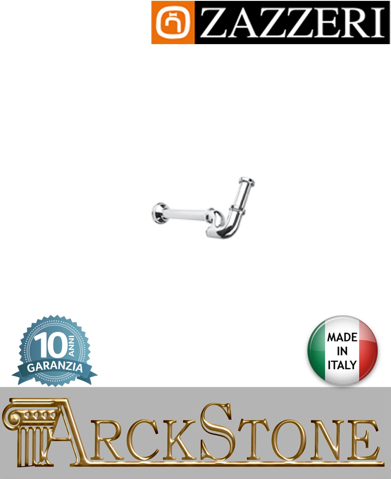 Sifone lavabo marca Zazzeri modello Kent finitura ottone cromato ispezionabile arredamento casa home arredo bagno acqua azienda certificata garanzia 10 anni qualità made in italy