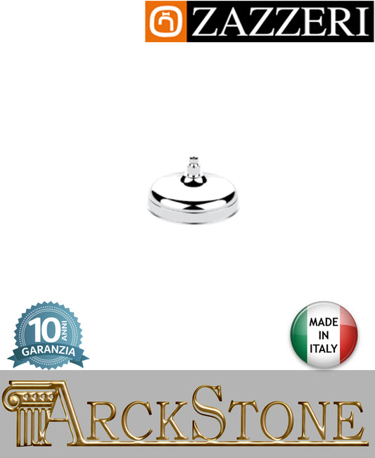 Soffione doccia tondo Ø200 mm marca Zazzeri modello Kent finitura metallo cromato parete rubinetteria anticalcare arredamento casa muro arredo bagno cromo garanzia 10 anni azienda certificata qualità made in italy 