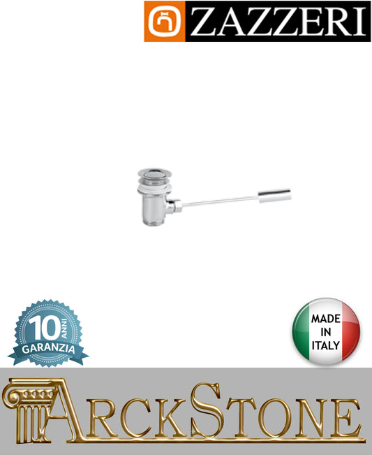Piletta scarico marca Zazzeri modello Unix finitura cromata automatica G 1"1/4" ginocchio arredamento casa home arredo bagno azienda certificata acqua garanzia 10 anni qualità made in italy