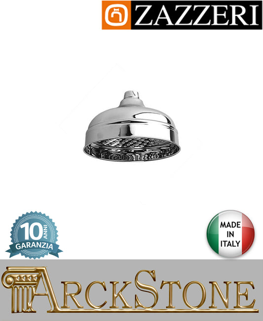 Soffione doccia Ø120 mm marca Zazzeri modello 800 finitura cromata parete soffitto rubinetteria arredamento casa home arredo bagno design classico acqua azienda certificata garanzia 10 anni qualità made in italy 