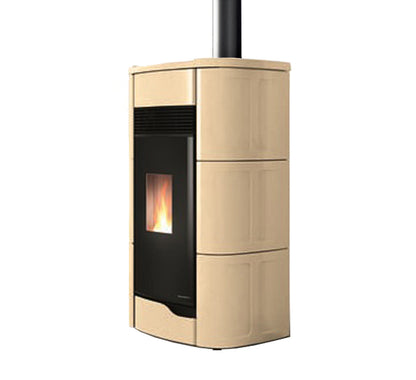Stufa Pellet Aria Calda Ventilata Ecofire Ermetica Palazzetti Anna 12 US Potenza 12 kW Crema