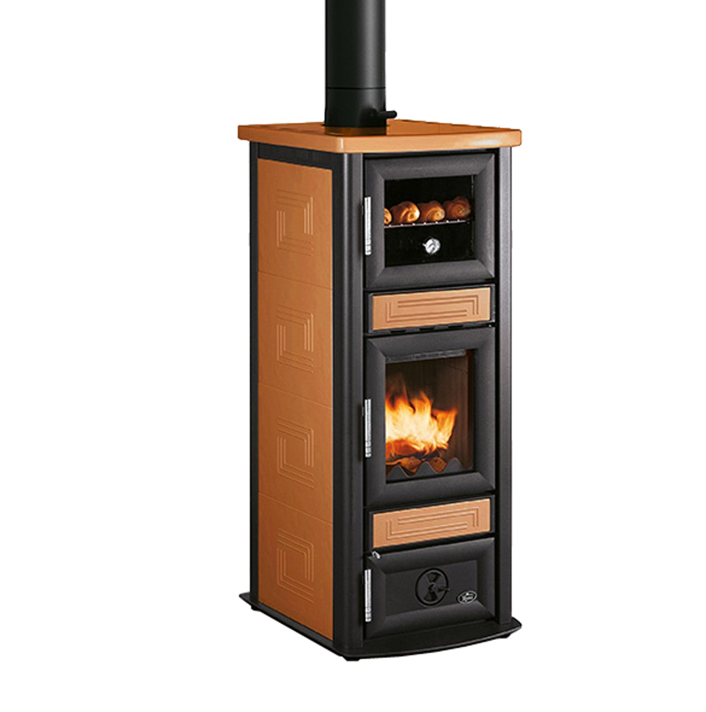 Focolare Stufa Legna Ceramica Royal Palazzetti Stuba Forno Cuoio 7,1 KW