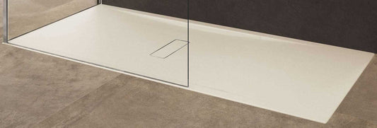 Novellini Custom Piatto Doccia Dimensione 180x90 Altezza Spessore 3,5 cm Colore Beige Installazione Appoggio Filo Pavimento Sagomabile Superficie Liscia Materiale Metacrilato Compreso Piletta Scarico e Copri Piletta