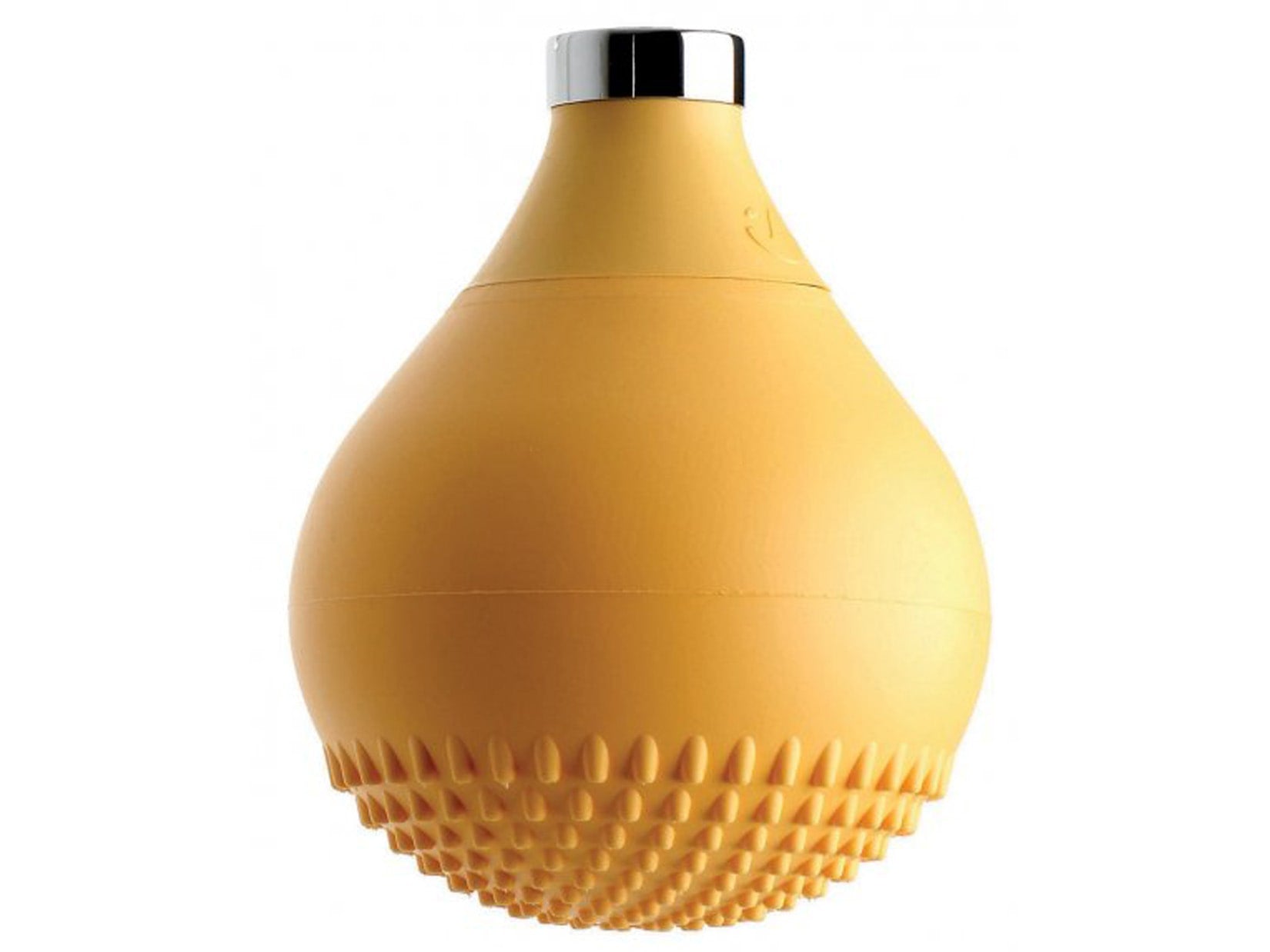 IB Rubinetti DROP Soffione Doccia Forma A Goccia In Silicone Arancio Installazione A Soffitto O Parete Misura 118x172 mm Uscita Acqua Pioggia Stile Moderno Attacco In Ottone Finitura Cromata