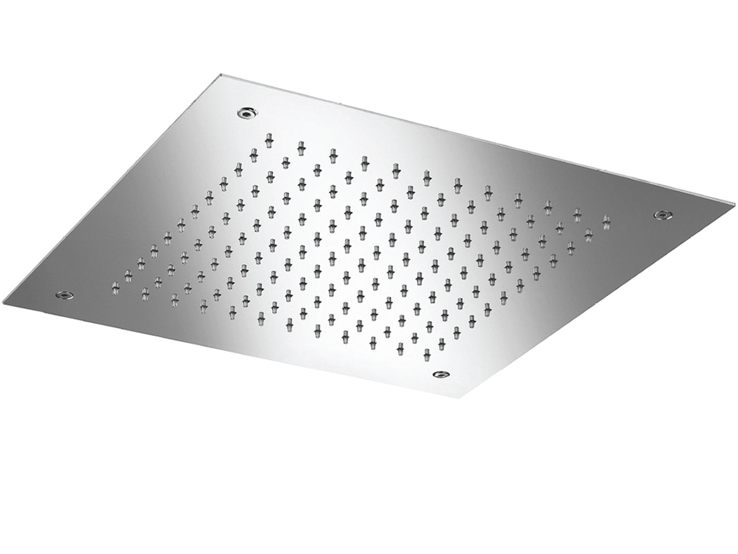 Soffione Duemmeggi Temptation Square 380 Inox Lucido 380x380 mm Incassato Soffitto Getto Singolo Pioggia Luci LED RGB Cromoterapia Radiocomando E Alimentatore