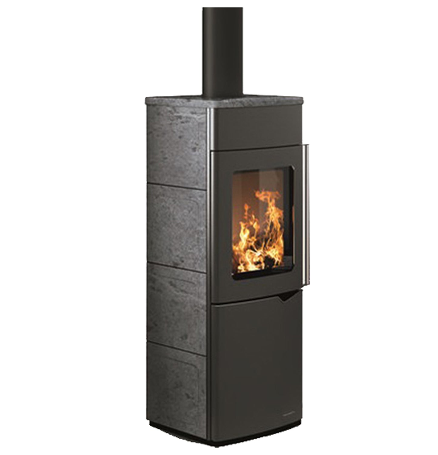 Stufa Legna Aria Calda Naturale Palazzetti Eva S Potenza 9 kW Rivestimento Pietra Colore Ollare