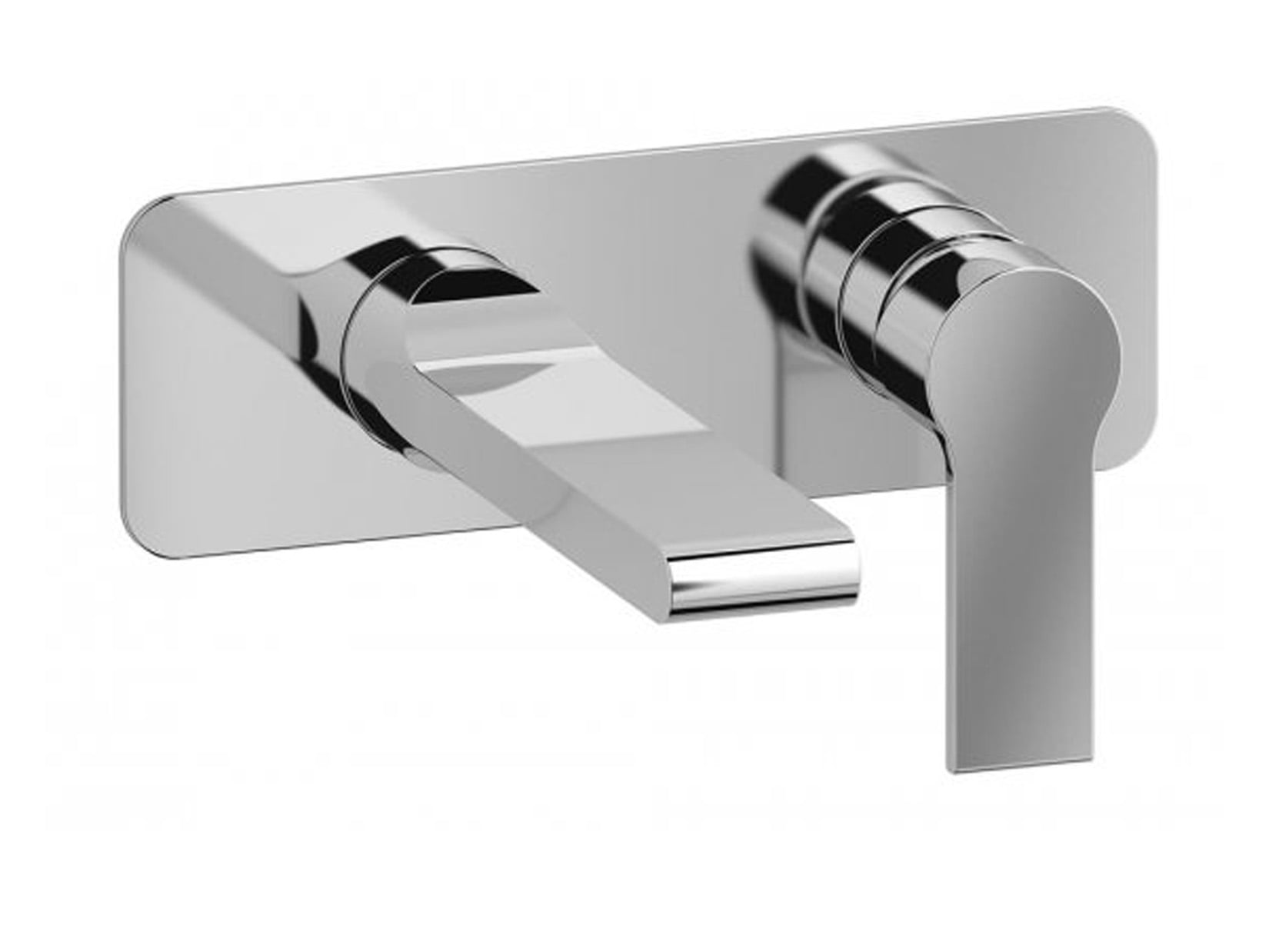 IB Rubinetti WHYNOT? Miscelatore Lavabo Incluso di Parte Esterna e Parte Interna ad Incasso Monocomando Installazione A Muro 2 Fori Con Piletta Di Scarico Clik - Clack Lunghezza 196 mm Con Piastra Stile Moderno Materiale Ottone Finitura Cromata